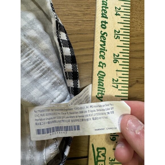 Forever 21 Jumper Overall Dress Skirt Women’s Small Checkered Black and White‎ - Picture 14 of 15